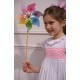 Katherine Johnson Dress Pink Grid Cotton with Strawberrylicious Hand Smocking