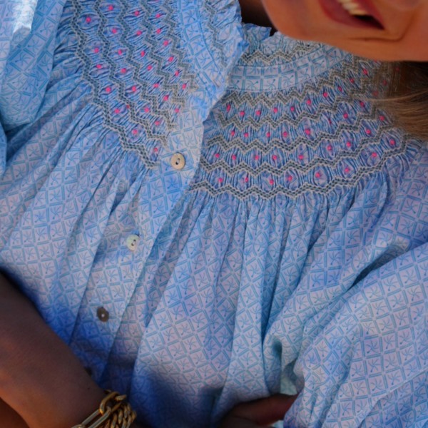 Scholl Blouse Tangier Trellis with Oasis Hand Smocking Edition 73
